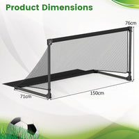 Soccer Goal, Portable POP Up Toddler Soccer Net w/Metal Frame