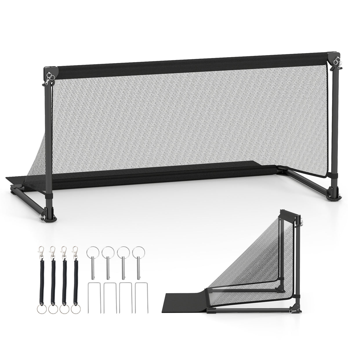 Soccer Goal, Portable POP Up Toddler Soccer Net w/Metal Frame