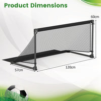 Soccer Goal, Portable POP Up Toddler Soccer Net w/Metal Frame