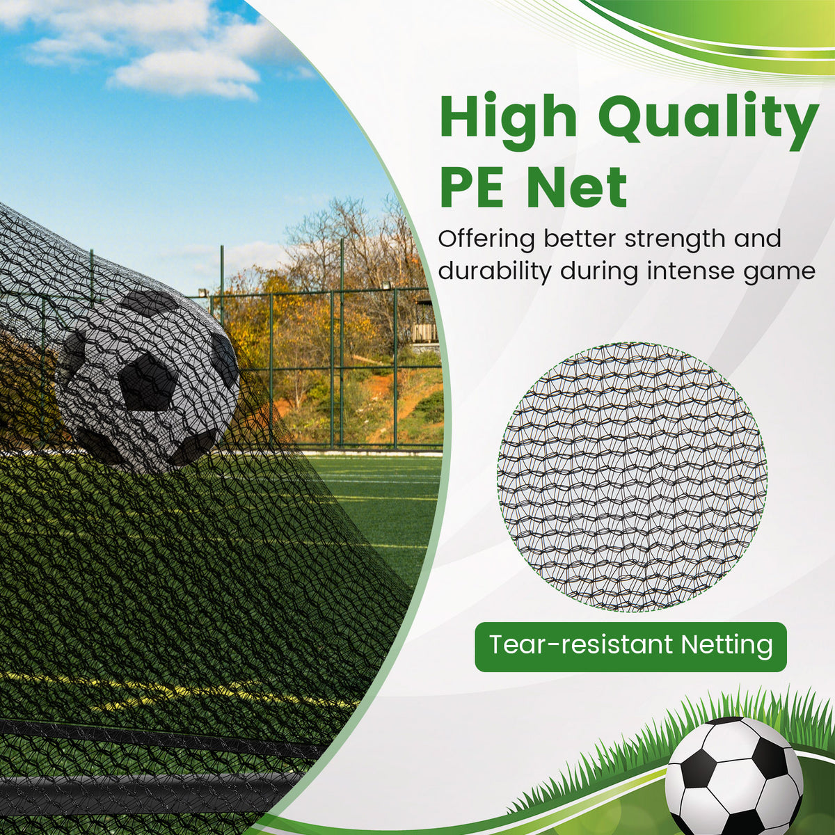Soccer Goal, Portable POP Up Toddler Soccer Net w/Metal Frame