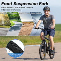 6-Speed Commuter Bicycle with Stereo Speakers and 2 Disc Brakes