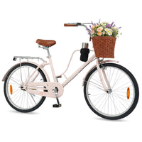24/26-Inch Commuter Bike with Adjustable Seat and Convenient Cup Holder for City