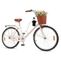 24/26-Inch Commuter Bike with Adjustable Seat and Convenient Cup Holder for City