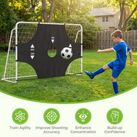 Soccer Goal Set 2-in-1 Football Net with Removable Target Cloth