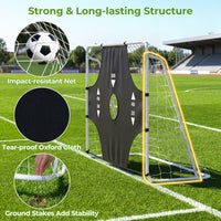 Soccer Goal Set 2-in-1 Football Net with Removable Target Cloth