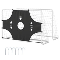 Soccer Goal Set 2-in-1 Football Net with Removable Target Cloth