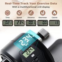 Under Desk Elliptical Pedal Exerciser with Forward and Reverse Direction for Home Office