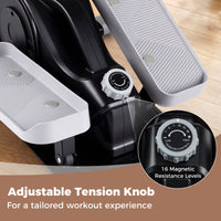 Under Desk Elliptical Pedal Exerciser with Forward and Reverse Direction for Home Office