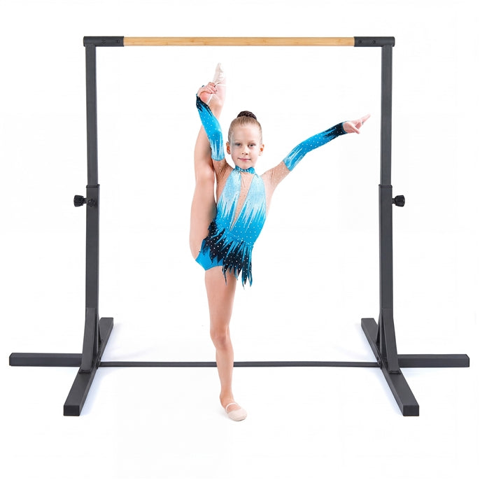 Adjustable 90CM-150CM Gymnastics Training Bar with Non-slipping Rubber Pads