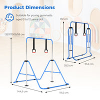 Expandable Gymnastic Bar for Kids, 4-Level Height Adjustable Gymnastic Horizontal Bar