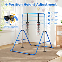 Expandable Gymnastic Bar for Kids, 4-Level Height Adjustable Gymnastic Horizontal Bar