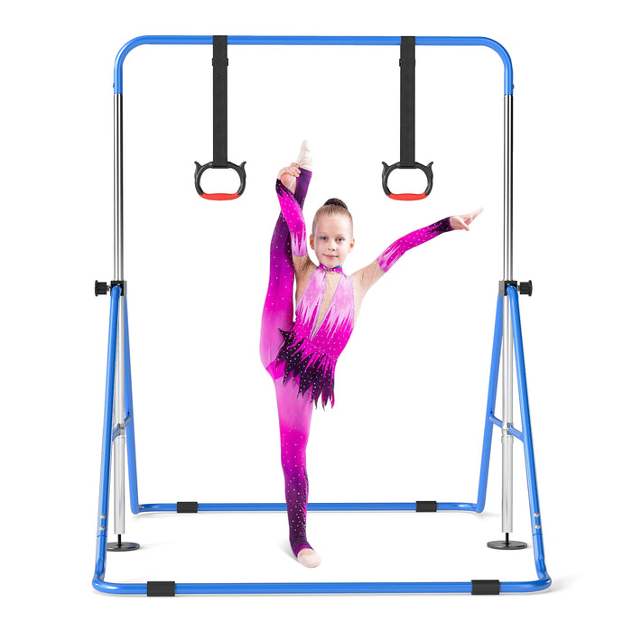 Expandable Gymnastic Bar for Kids, 4-Level Height Adjustable Gymnastic Horizontal Bar