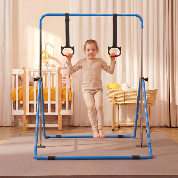 Expandable Gymnastic Bar for Kids, 4-Level Height Adjustable Gymnastic Horizontal Bar