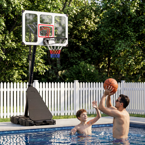 Portable Basketball Hoop Outdoor 150-305 cm 10 Levels Adjustable Basketball Goal System