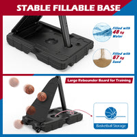 Portable Basketball Hoop Outdoor 150-305 cm 10 Levels Adjustable Basketball Goal System