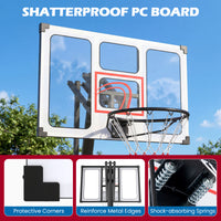 Portable Basketball Hoop Outdoor 150-305 cm 10 Levels Adjustable Basketball Goal System