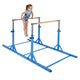 Double Horizontal Bars for Kids, 8 FT Junior Gymnastic Parallel Bars with 13-Level 33”-57” Adjustable Heights