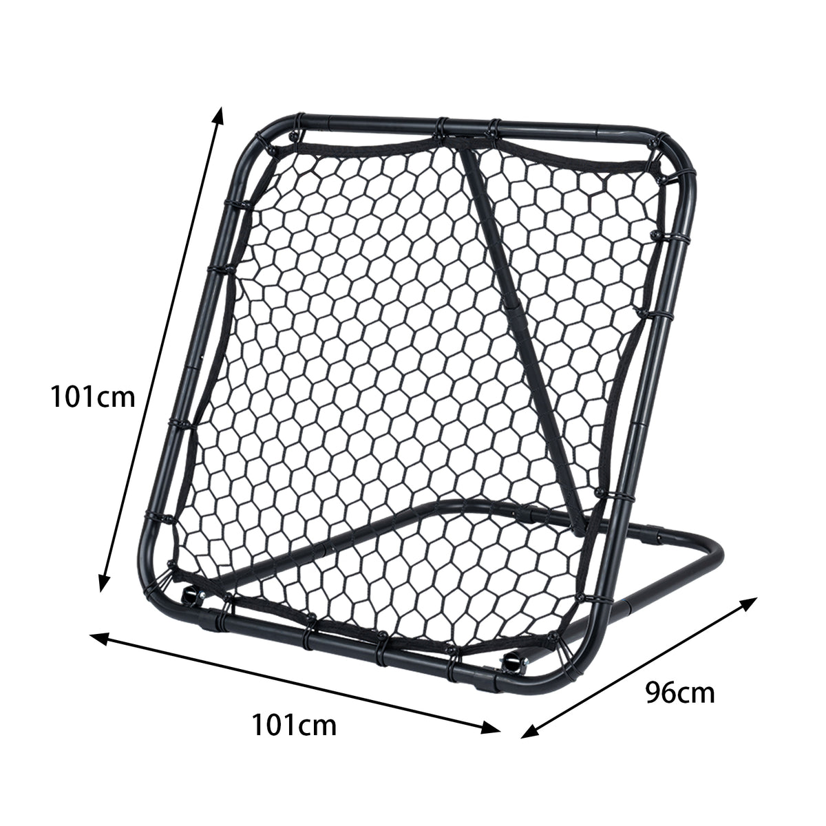 Football Rebounder with 7 Adjustable Angles and 4 Ground Stakes