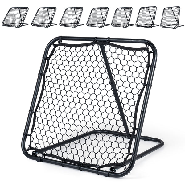 Football Rebounder with 7 Adjustable Angles and 4 Ground Stakes
