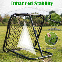 Football Rebounder with 7 Adjustable Angles and 4 Ground Stakes