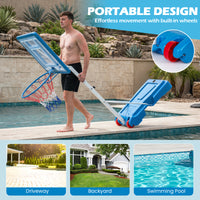 Pool Basketball Hoop with 82cm Shatterproof Backboard