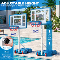Pool Basketball Hoop with 82cm Shatterproof Backboard