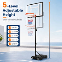 Basketball Hoop Outdoor 2.15-2.6M Height Adjustable