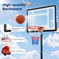 Basketball Hoop Outdoor 2.15-2.6M Height Adjustable