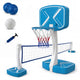 2-in-1 Pool Basketball Hoop & Pool Volleyball Net, Swimming Pool Toys