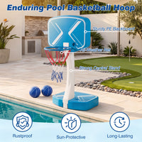 2-in-1 Pool Basketball Hoop & Pool Volleyball Net, Swimming Pool Toys