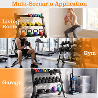 3-Tier Adjustable Dumbbell Rack Stand Only with Adjustable Spacing