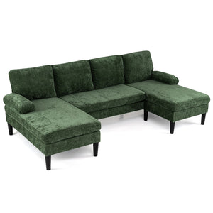 Sectional Couch for Living Room U-shaped Sofa with Double Chaise