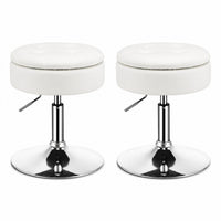 Giantex Vanity Stool with Storage, 360° Swivel PU Leather Vanity Chair, 50-66cm Height Adjustable Makeup Stool