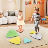 Set of 6/11 Non-Slip Balance Stones with Storage Bag for Motor Skills
