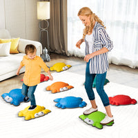 Set of 9 Crab-Themed Balance Stones with Anti-Slip Rubber Ring