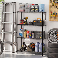 4/5-Tier Wire Shelving Unit with 4 Hooks and 452/565 kg Load Capacity