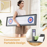 114 CM Tabletop Shuffleboard and Curling with 8 Pucks for Adults Kids