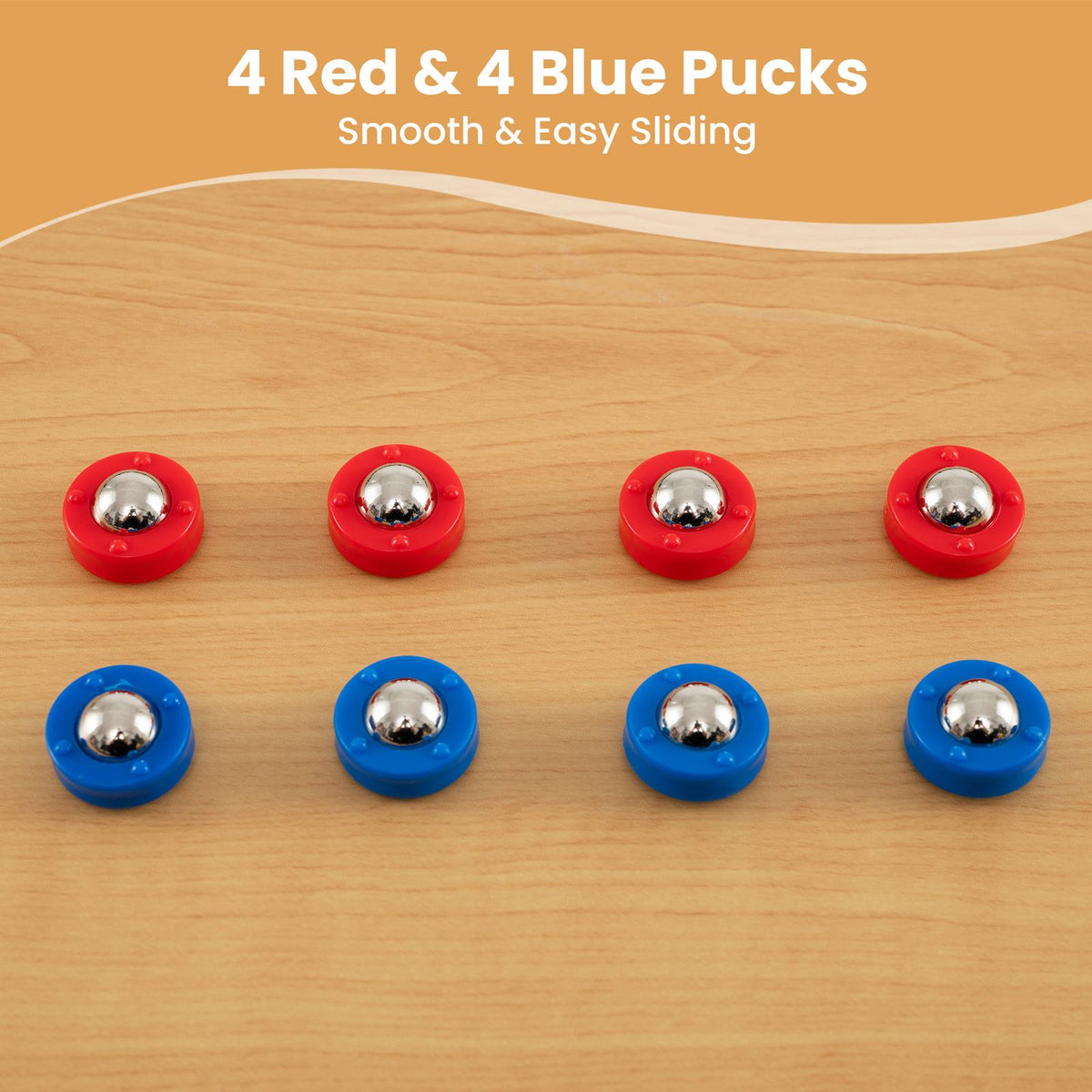 114 CM Tabletop Shuffleboard and Curling with 8 Pucks for Adults Kids