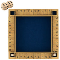 24 Inch Shut The Box Game with 10 Numbers for 2-4 Players
