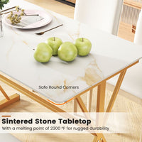 Sintered Stone Dining Table Rectangular Kitchen Table