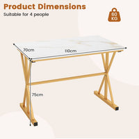 Sintered Stone Dining Table Rectangular Kitchen Table