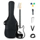 4 Strings Full Size Bass Guitar Kit with Double Pickups and Open-gear Tuning