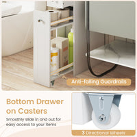 Slim Bathroom Storage Cabinet Space-saving Toilet Side Cabinet