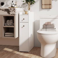 Slim Bathroom Storage Cabinet Space-saving Toilet Side Cabinet