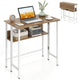 Giantex 80cm Small Folding Computer Desk w/Storage Shelf, Drop Leaf