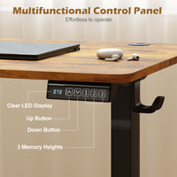 Small Electric Standing Desk 80x60 cm Height Adjustable with 3 Memory Settings