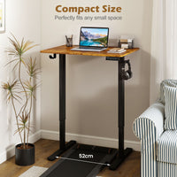 Small Electric Standing Desk 80x60 cm Height Adjustable with 3 Memory Settings