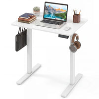 Small Electric Standing Desk 80x60 cm Height Adjustable with 3 Memory Settings