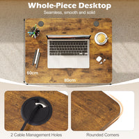 Small Electric Standing Desk 80x60 cm Height Adjustable with 3 Memory Settings