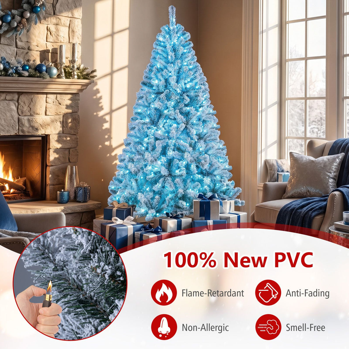 Smart RGB Pencil Christmas Tree with APP Remote and Music Sync for Holiday